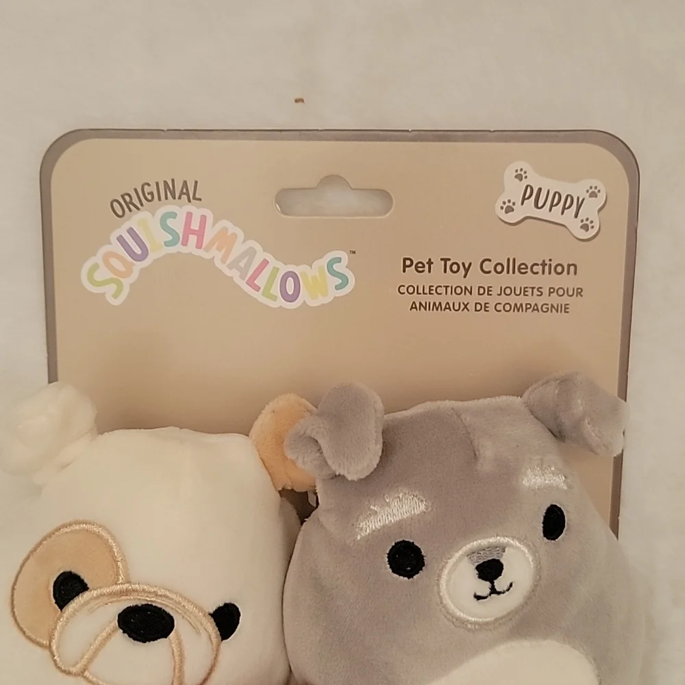 KellyToy Squishmallow Pet Toy Collection. Bulldog, Scottish Terrier, Rottweiler